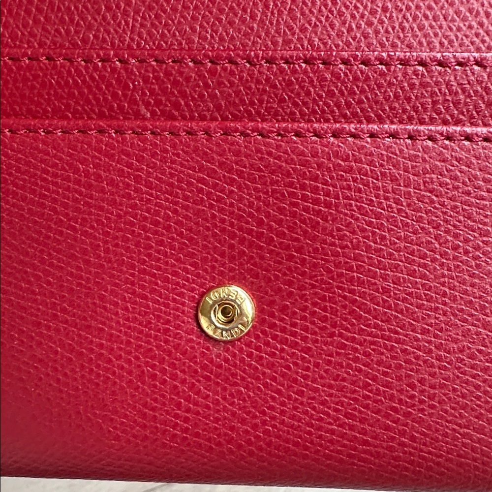 fendi f is fendi continental wallet Elegant Red Leather Wallet - Picture 13 of 14
